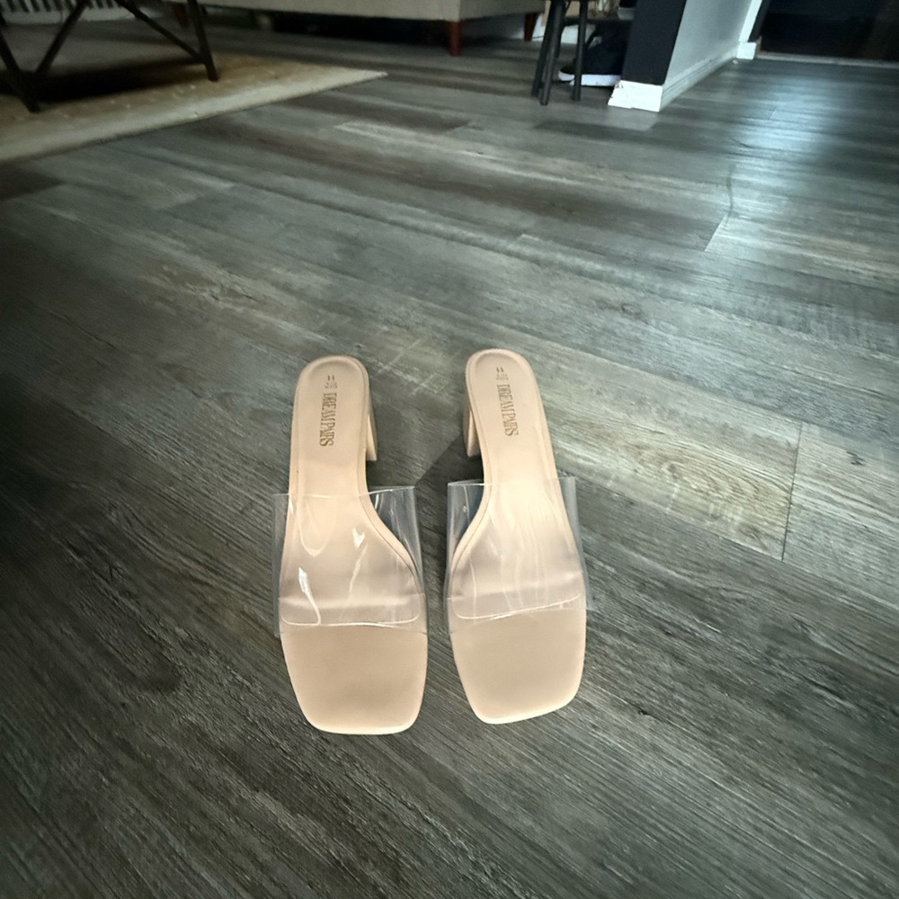 Dream Pairs Clear Chunky Heel Sandals